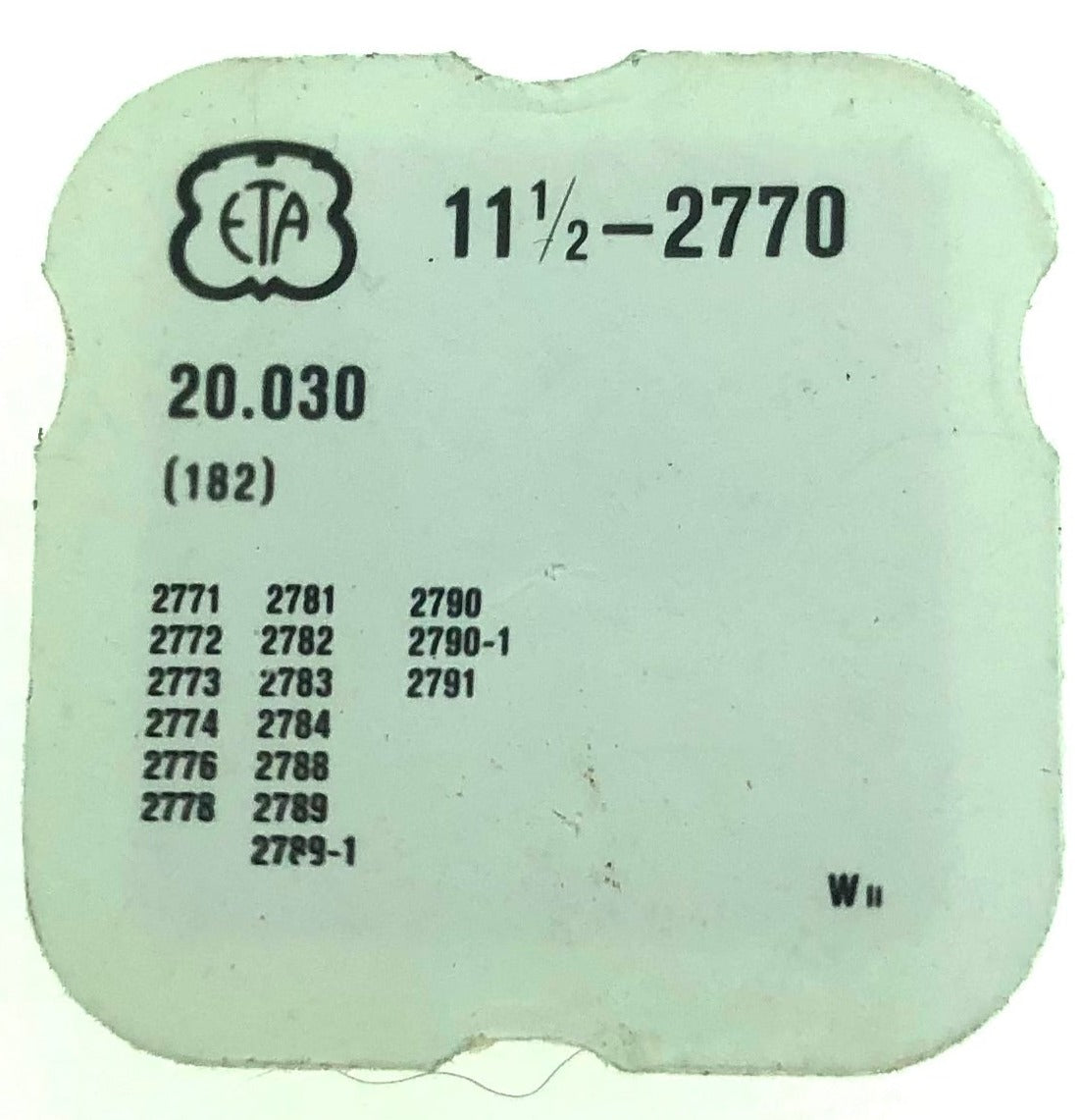 Barillet Avec Couvercle ETA 2770-182 - Pièce D'occasion Pour Montre