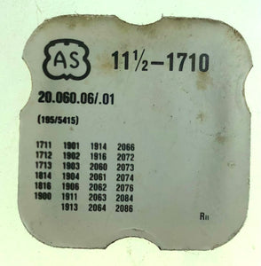 AS Parts Ref. 20,060,06/,01 (195/5415) Cal. 1711 Barrel Arbor