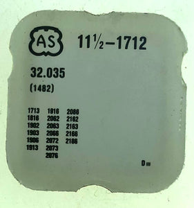 AS Parts Ref. 32,035 (1482) Cal. 1713 Ratchet Wheel