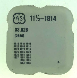 AS Parts Ref. 33,028 (2555) Cal. 1816 Calender Driving Wheel