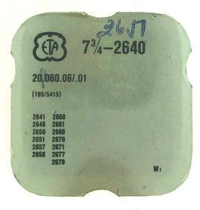 ETA Parts Ref. 20,060,06/,01 (195/5415) Cal. 2641 Barrel Arbor