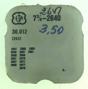 ETA Parts Ref. 30,012 (203) Cal. 2641 Third Wheel