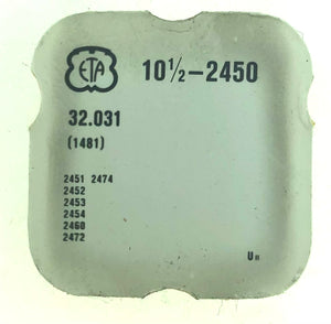 ETA Parts Ref. 32,031 (1481) Cal. 2451 Reduction Wheel