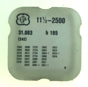 ETA Parts Ref. 31,083 (242) Cal. 2502 Canon Pinion With Driver h195