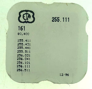 ETA Parts Ref. 80,400 (161) Cal. 255,411 Centre Pipe