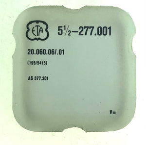 ETA Parts Ref. 20,060,06/,01 (195/5415) Cal. AS 577,301 Barrel Arbor