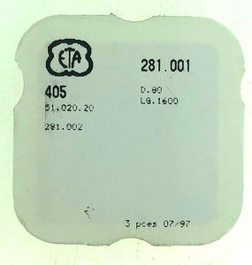 ETA Parts Ref. 51,020,20 (405) Cal. 281,002 Stem