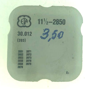 ETA Parts Ref. 30,012 (203) Cal. 2851 Third Wheel