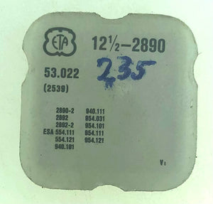 ETA Parts Ref. 53,022 (2539) Cal. 2890-2 Date Corrector Operating Lever