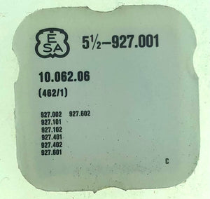 ESA Parts Ref. 10,062,06 (462/1) Cal. 927,002 Minute Train Bridge