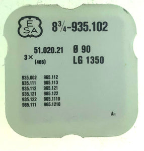 ESA Parts Ref. 51,020,21 (405) Cal. 935,002 Stem