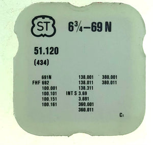 STANDARD Parts Ref. 51,120 (434) Cal. 691N Clicking Spring