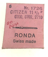 Load image into Gallery viewer, RONDA Parts Ref. 1726 CITIZEN 11 1/2&quot; 0700, 0702, 2710 Stem