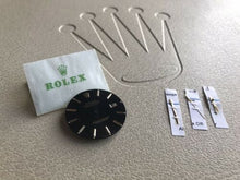 Load image into Gallery viewer, Rolex Datejust black dial and gold hands set. 28mm