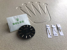 Load image into Gallery viewer, Rolex Datejust black dial and gold hands set. 28mm