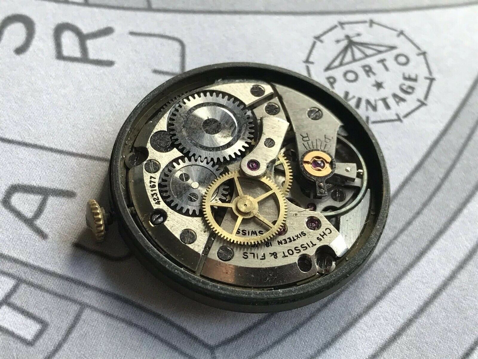 Tissot Cal 27B 21 Watch Movement Porto Vintage Parts