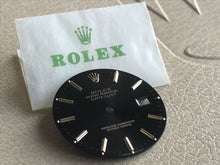 Load image into Gallery viewer, Rolex Datejust black dial and gold hands set. 28mm