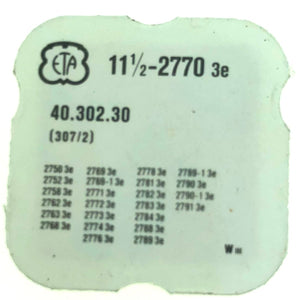 ETA Part 11 1/2 2770 3e 307/2 40,302.30 Regulator