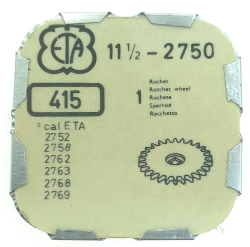 ETA Part 11 1/2 2750 415 Ratchet Wheel