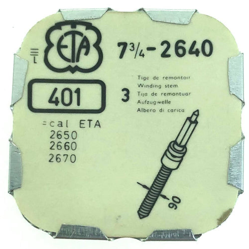 ETA Part 7 3/4 2640 401 Winding Stem