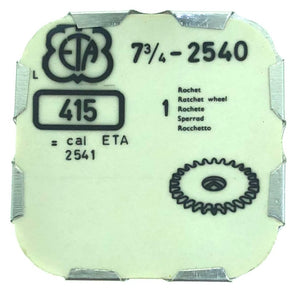 ETA Parts 7 3/4 2540 415 Ratchet Wheel