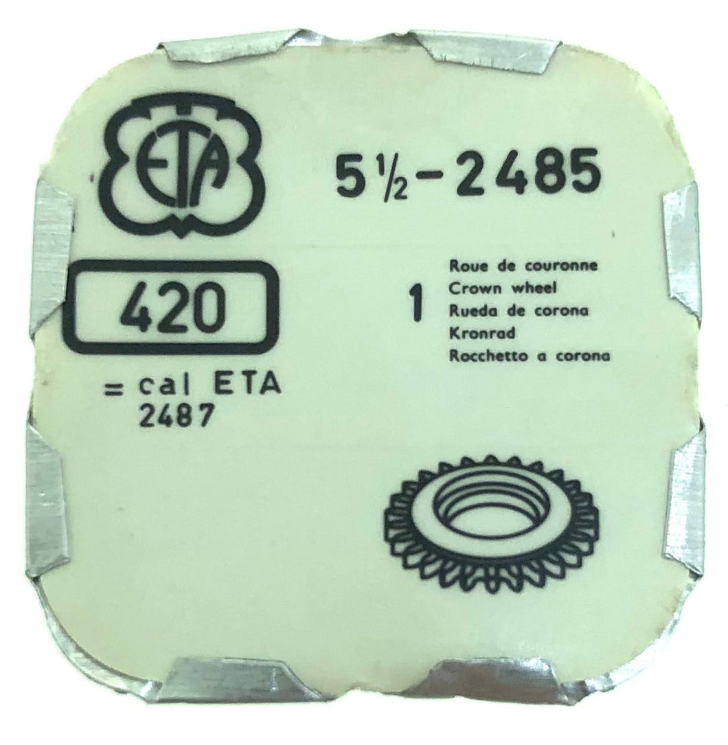 ETA Part 5 1/2 2485 420 Crown Wheel